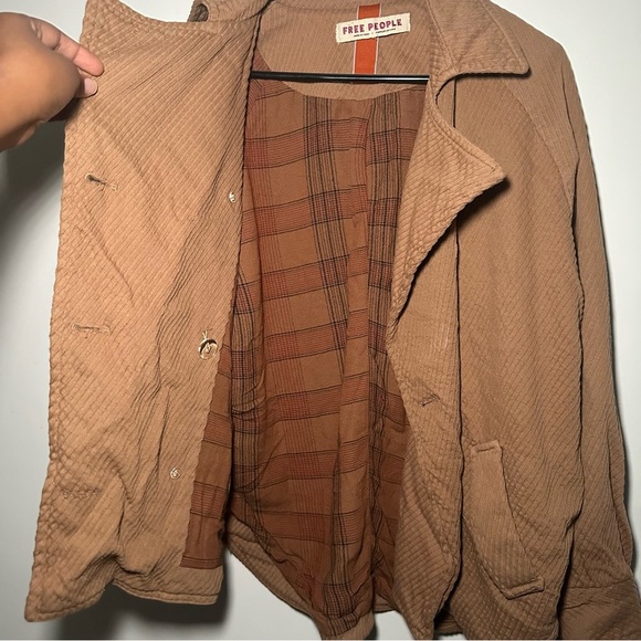 Free People Remi Brown Dolman Sleeve Oversized Utility Barn Coat Shirt Jacket XS - Picture 6 of 16